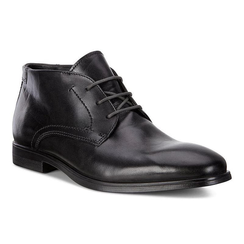 Men Boots Ecco Melbourne - Business Shoe Black - India VQPKWD093
